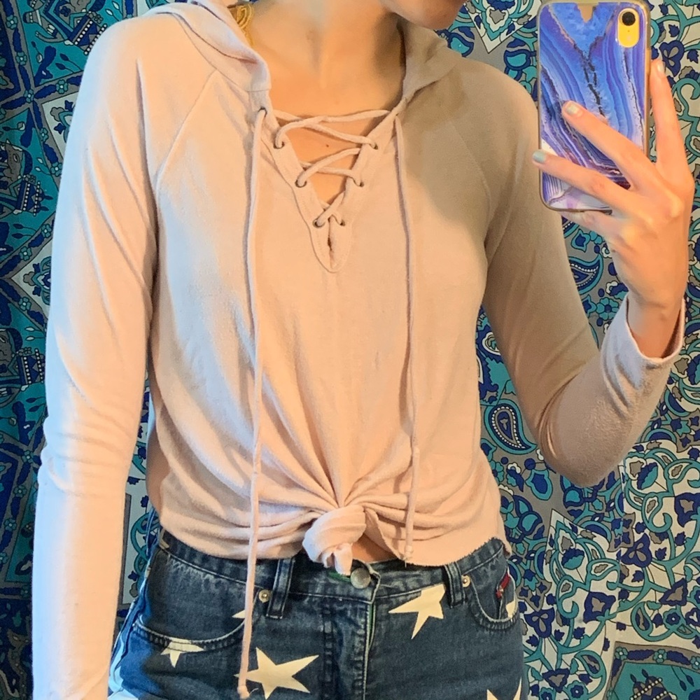 AMERICAN EAGLE SOFT & SEXY PLUSH HOODIE SWEATER